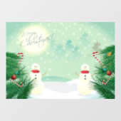 Weihnachtsschneemänner Fensteraufkleber (Blatt)