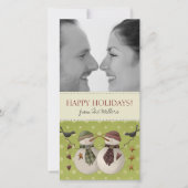 Weihnachtsschneemänner Fotokarten Feiertagskarte (Vorderseite)