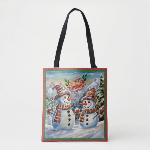Weihnachtsschneemänner, frohe Weihnachten, Tasche