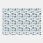 Weihnachtsschneemänner Geschenkpapier Set (Vorderseite 2)