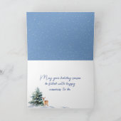 Weihnachtsschneemänner in Aquarellen Feiertagskarte (Innenseite)