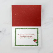 Weihnachtsschneemänner in Schneeflocken Karte (Innenseite)