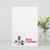 Weihnachtsschneemänner mit Cowboy Hats Briefpapier (Stehend Vorderseite)