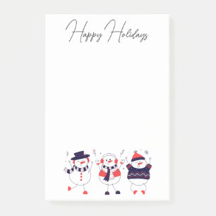Weihnachtsschneemänner Post-it Klebezettel