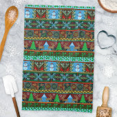 Weihnachtsschneemänner Rentier Wintermuster Geschirrtuch