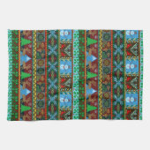 Weihnachtsschneemänner Rentier Wintermuster Geschirrtuch (Horizontal)