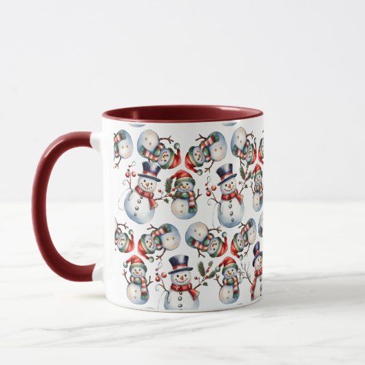 Weihnachtsschneemänner Tasse (Links)