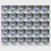 Weihnachtsschneemänner und Candy Canes Geschenkpapier (Flach)