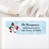 Weihnachtsschneemänner und Snowwoman Küssen (Insitu)