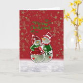 Weihnachtsschneemänner verschwanden karte (Gelbe Blume)