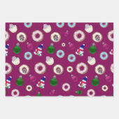 Weihnachtsschneemänner, Weihnachtsbälle, Donuts, S Geschenkpapier Set (Vorderseite)