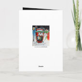 Weihnachtsschneemänner zum Feiern Feiertagskarte (Rückseite)