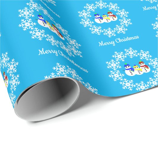 Weihnachtsschneemännerpapier Geschenkpapier (Rolleneckpunkt)
