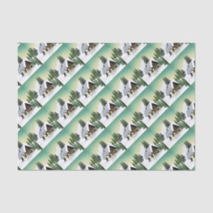 Weihnachtsschneemännerszene Seidenpapier