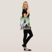 Weihnachtsschneemännerszene Tasche (Am Model)