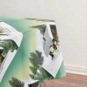 Weihnachtsschneemännerszene Tischdecke (Beispiel)