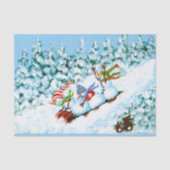 WeihnachtsSchneemannpapier Seidenpapier (Vorderseite)