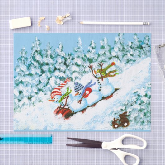 WeihnachtsSchneemannpapier Seidenpapier (Handwerk)