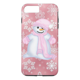 WeihnachtsSchneemannrosa iPhone 7 Plusfall Case-Mate iPhone Hülle