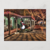 Weihnachtsschneemanpostkarte Feiertagspostkarte (Vorderseite)