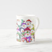 Weihnachtsschneemans China Tasse (Vorderseite Rechts)