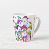 Weihnachtsschneemans Latte Tasse (Rechte Ecke)