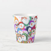 Weihnachtsschneemans Latte Tasse (Vorderseite)