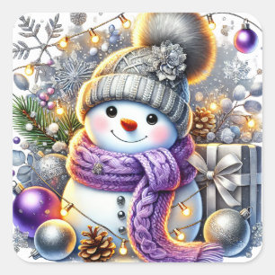 Weihnachtsschneemenschen Stickers