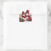 Weihnachtsschneemenschen Stickers (Tasche)