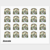Weihnachtsschneemenschen Stickers (Blatt)