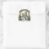 Weihnachtsschneemenschen Stickers (Tasche)