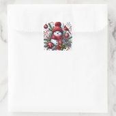 Weihnachtsschneemenschen Stickers (Tasche)