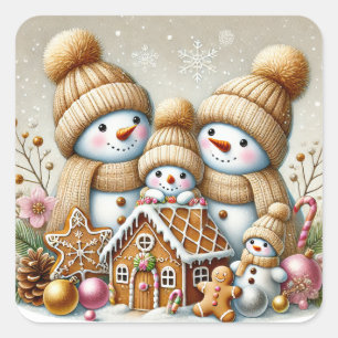 Weihnachtsschneemenschen Stickers
