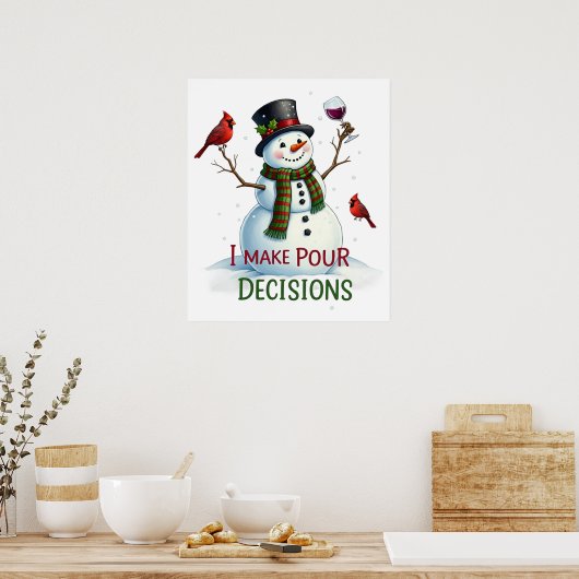 Weihnachtsschneemobil Bar lounge mit Party Wein Poster (Küche)