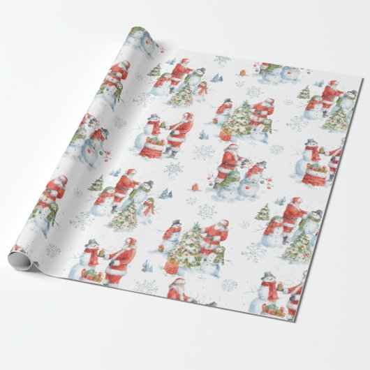 Weihnachtsschneemobil Geschenkpapier (Ungerollt)