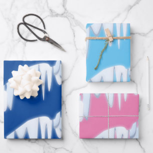 Weihnachtsschneemuster Geschenkpapier Set