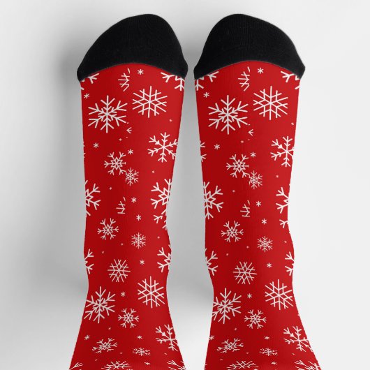 Weihnachtsschneepattern Socken (Oben)