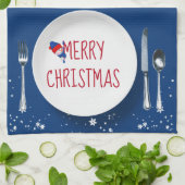 Weihnachtsschneeplatte Geschirrtuch (Gefaltet)