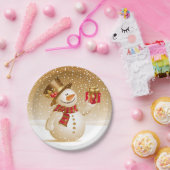Weihnachtsschneeplatte Pappteller (Party)