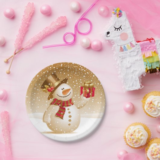 Weihnachtsschneeplatte Pappteller (Party)