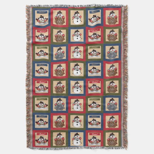 Weihnachtsschneeplätze Decke (Vorderseite Vertikal)