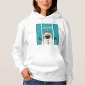 WeihnachtsschneePug Hoodie (Vorderseite)