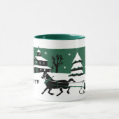 Weihnachtsschneeszene der 1940er Jahre - Tasse (Zentrum)