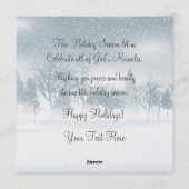 Weihnachtsschneeszene Weihnachtsgottesdienst Wunde Feiertagskarte (Rückseite)