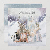 Weihnachtsschneeszene Weihnachtsgottesdienst Wunde Feiertagskarte (Vorne/Hinten)