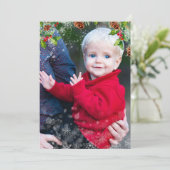 Weihnachtsschneeüberlagerung Personalisieren Sie d Feiertagskarte (Stehend Vorderseite)