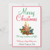 Weihnachtsschneeüberlagerung Personalisieren Sie d Feiertagskarte (Rückseite)