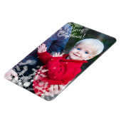 Weihnachtsschneeüberlagerungen Foto-Geschenk 4x6 p Magnet (Linke Seite)