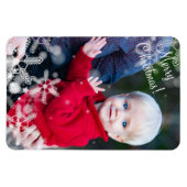 Weihnachtsschneeüberlagerungen Foto-Geschenk 4x6 p Magnet (Horizontal)