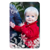 Weihnachtsschneeüberlagerungen Foto-Geschenk 4x6 p Magnet (Vertikal)